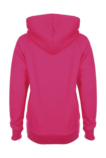 Sweatshirt personnalisé femme manches longues avec capuche | Raglan Hoodie Fuchsia