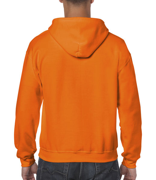 Sweat-shirt homme zippé à capuche heavy blend™ publicitaire | Yorkton Safety Orange