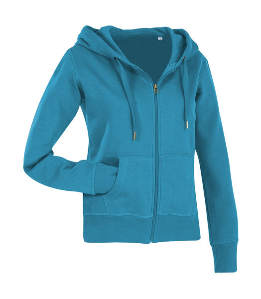 Sweatshirt publicitaire femme manches longues avec capuche | Active Sweatjacket Women Hawaii Blue