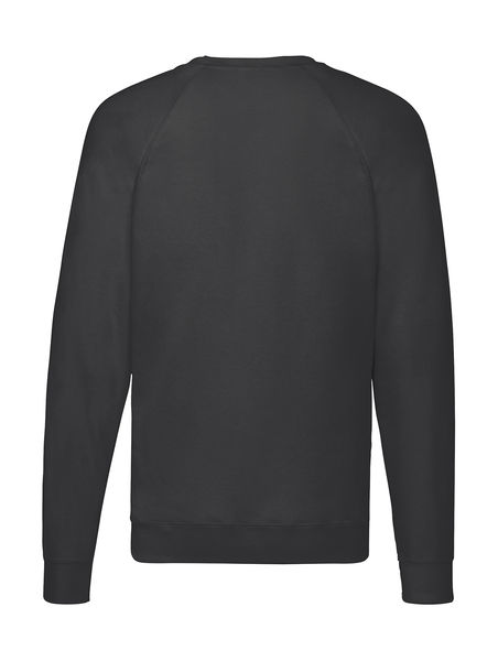 Sweatshirt publicitaire homme manches longues raglan | Lightweight Raglan Sweat Black