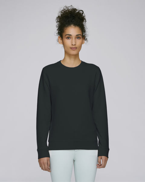 Sweat-shirt col rond essentiel unisexe | Rise Black