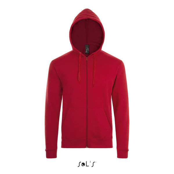 Veste personnalisée zippée à capuche unisexe | Stone Rouge