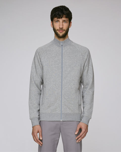 Sweat-shirt zippé col montant homme | Stanley Trails Heather Grey