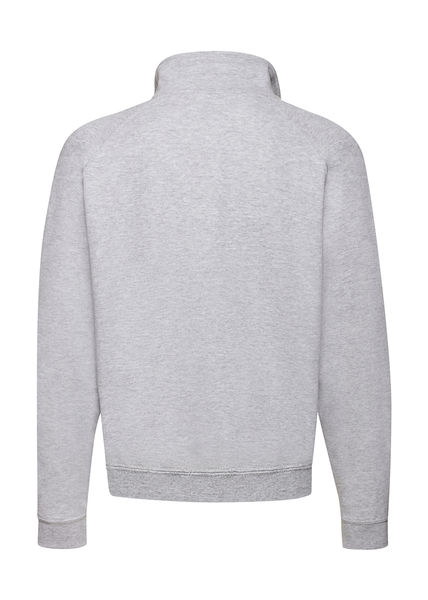 Sweatshirt publicitaire manches longues raglan | Zip Neck Sweat Heather Grey