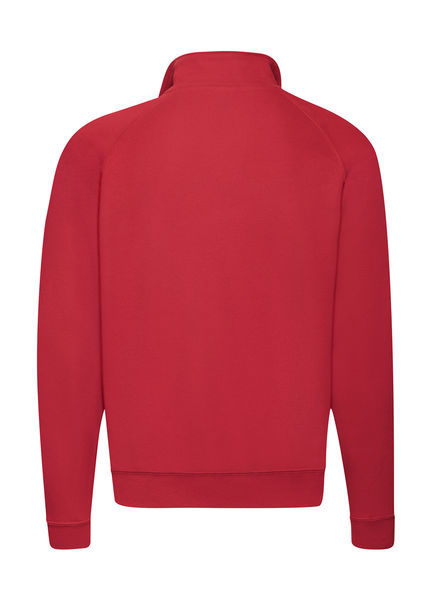Sweatshirt publicitaire manches longues raglan | Zip Neck Sweat Red