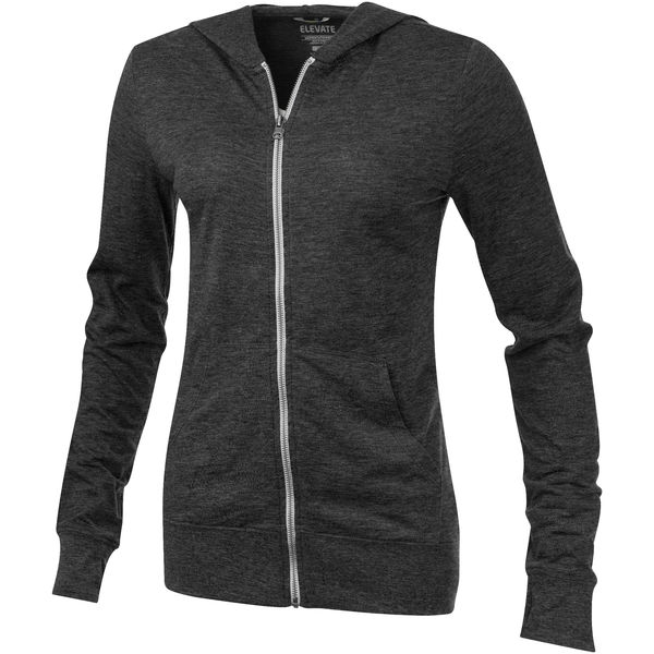 Sweater personnalisé capuche full zip femme Garner Gris foncé