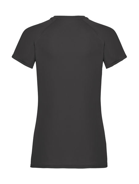 T-shirt personnalisé femme manches courtes cintré raglan | Ladies Performance T Black