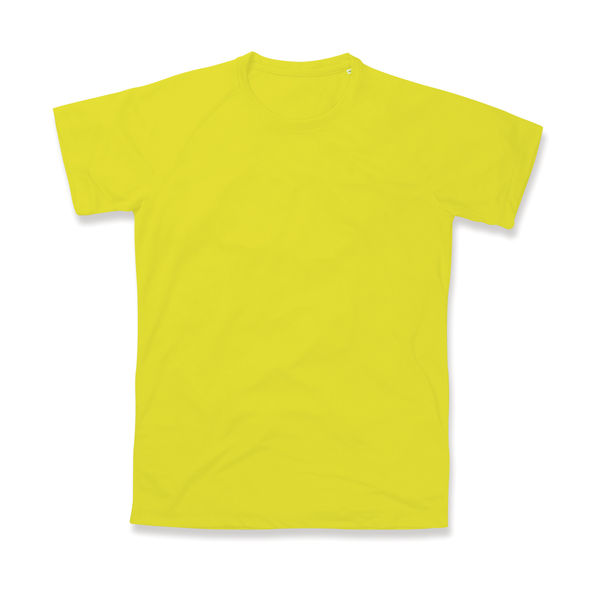T-shirt publicitaire homme à manches courtes | Active 140 Raglan Men Cyber Yellow