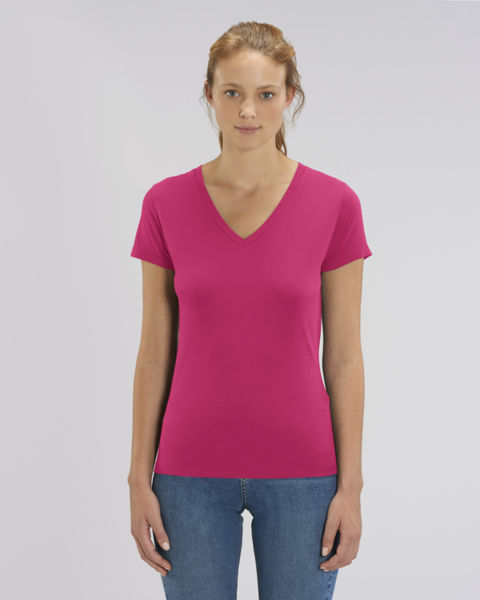 T-shirt col V femme  | Stella Evoker Raspberry