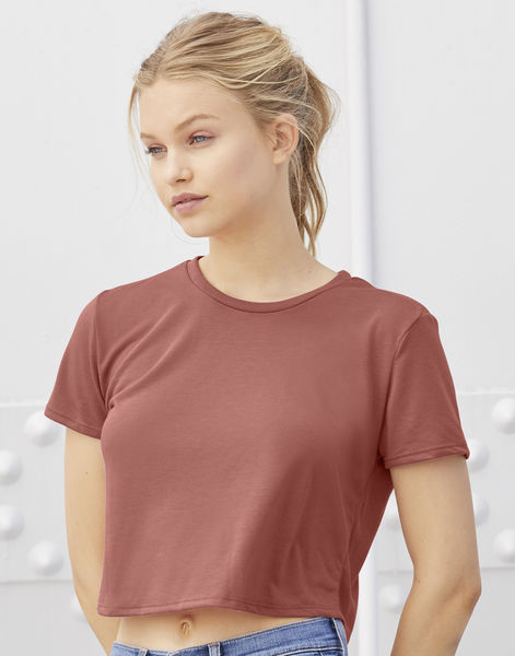 T-shirt flowy crop publicitaire | Lambda Mauve