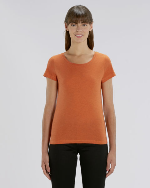 T-shirt iconique femme | Stella Lover Black Heather Orange