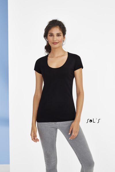 Tee-shirt publicitaire femme col rond en jersey fin | Must Women