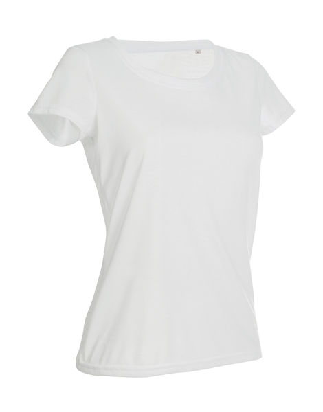 T-shirt publicitaire femme manches courtes réfléchissantes | Active Cotton Touch Women White