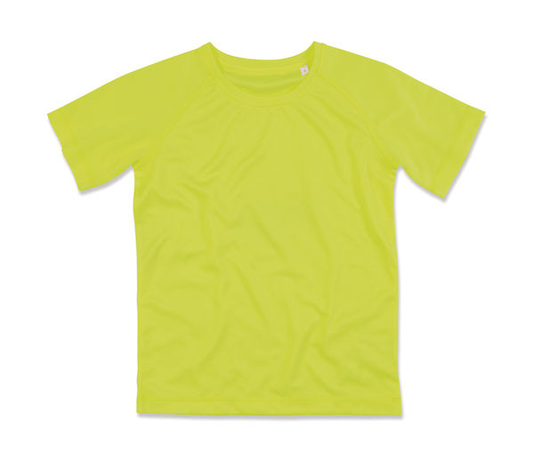 T-shirt publicitaire enfant manches courtes | Active 140 Raglan Kids Cyber Yellow