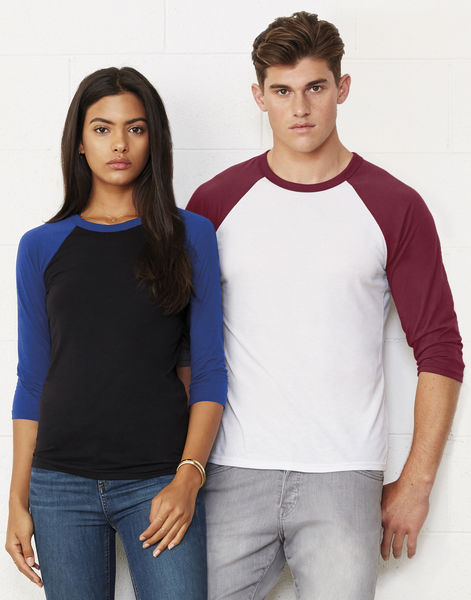 T-shirt publicitaire unisexe manches 3/4 raglan | Atria