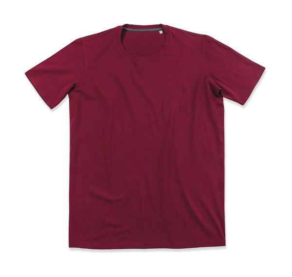 T-shirt personnalisé homme manches courtes cintré | Clive Crew Neck Bordeaux