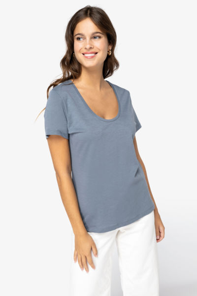 T-shirt personnalisable coton bio slub femme 