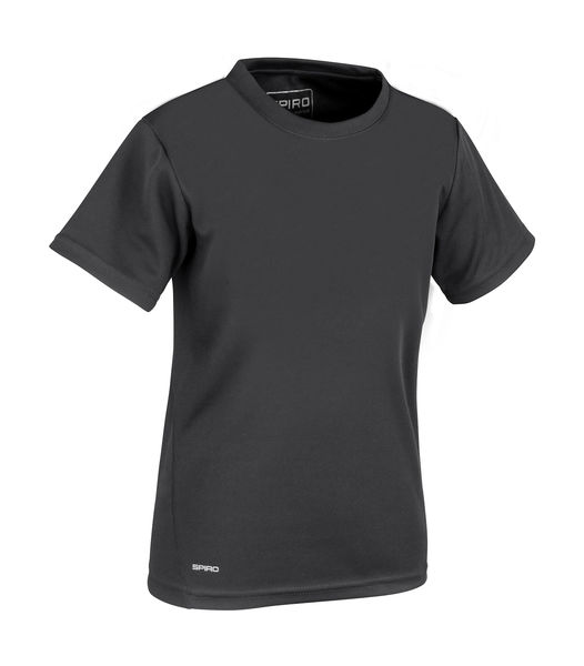 T-shirt publicitaire enfant manches courtes | Junior Quick Dry Black