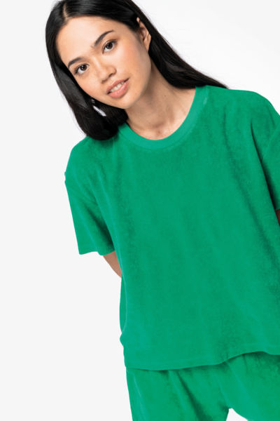 T-shirt personnalisé coton bio en éponge femme 