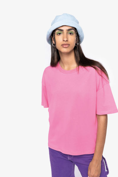 T-shirt oversize coton bio 130g femme publicitaire