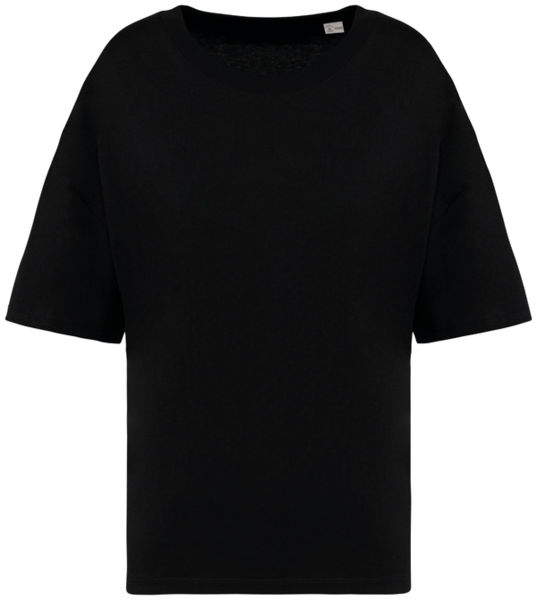 T-shirt oversize coton bio 130g femme publicitaire Black