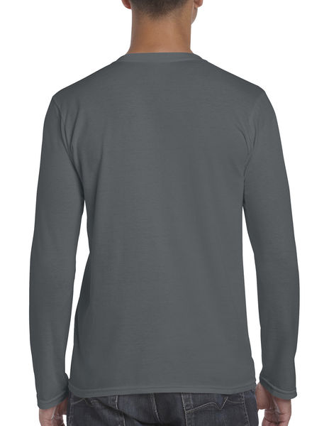 T-shirt homme manches longues softstyle publicitaire | Huntingdon Charcoal