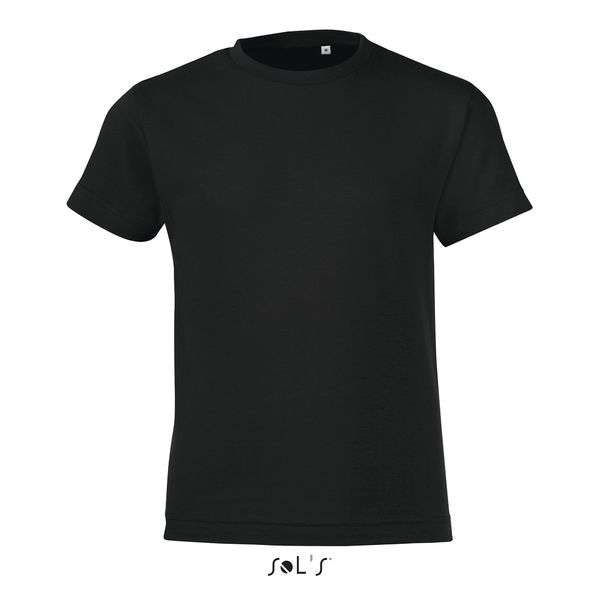 Tee-shirt publicitaire enfant col rond | Regent Fit Kids Noir profond