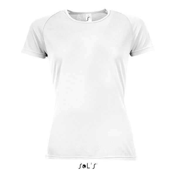 Tee-shirt publicitaire femme manches raglan | Sporty Women Blanc