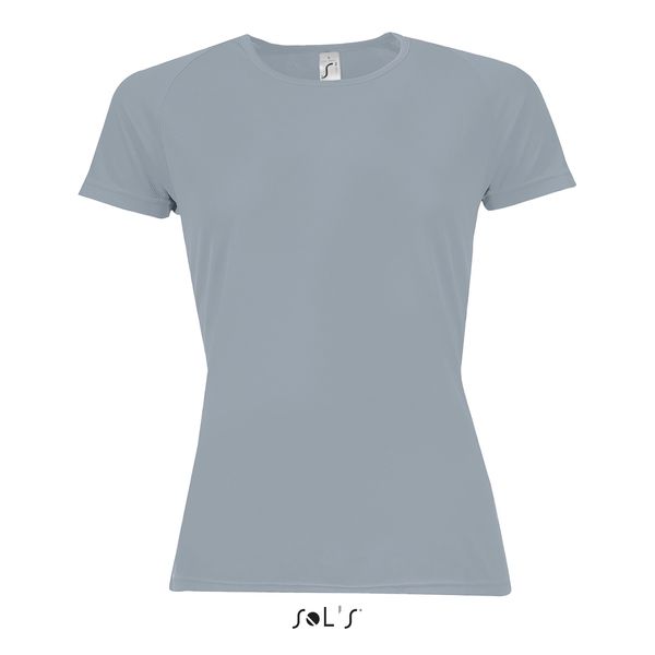 Tee-shirt publicitaire femme manches raglan | Sporty Women Gris pur