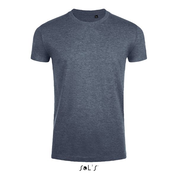 Tee-shirt publicitaire homme col rond ajusté | Imperial Fit Denim chiné