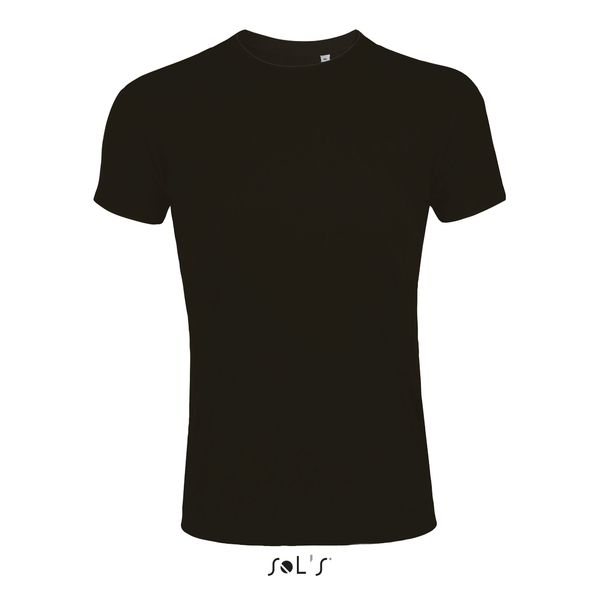 Tee-shirt publicitaire homme col rond ajusté | Imperial Fit Noir profond