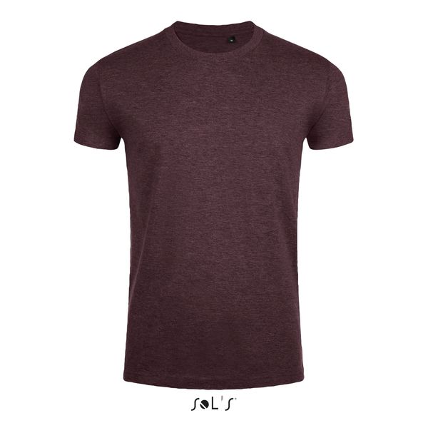 Tee-shirt publicitaire homme col rond ajusté | Imperial Fit Oxblood chiné