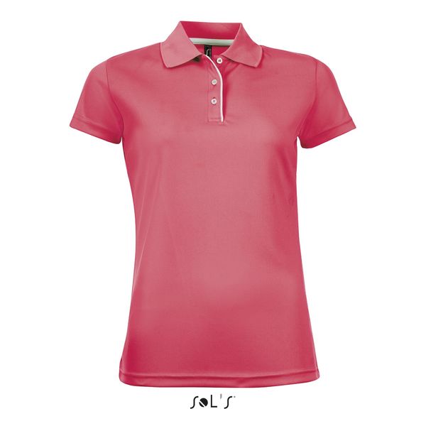 Polo publicitaire sport femme | Performer Women Corail fluo