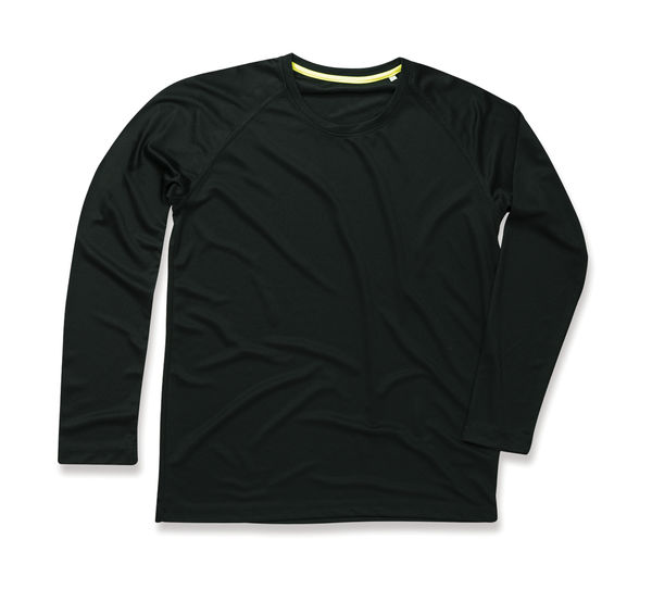 T-shirt publicitaire homme avec manches longues | Active 140 LS Men Black Opal