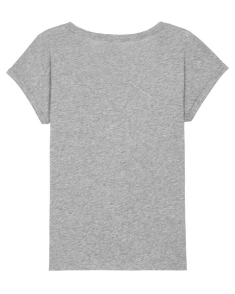 T-Shirt personnalisable femme | Stella Rounder Slub Heather Grey Slub