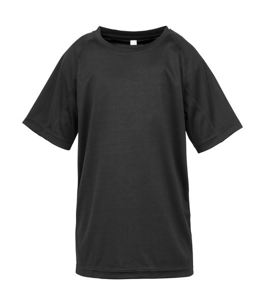 T-shirt publicitaire enfant manches courtes raglan | Junior Performance Aircool Black
