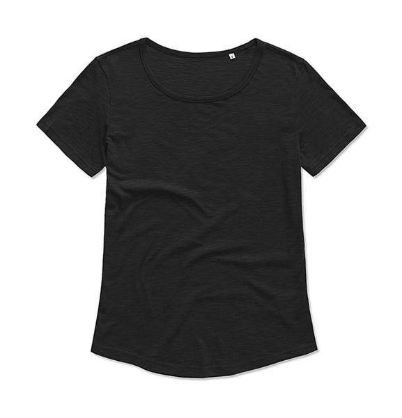 T-shirt publicitaire femme manches courtes | Women`s Organic Slub Black Opal