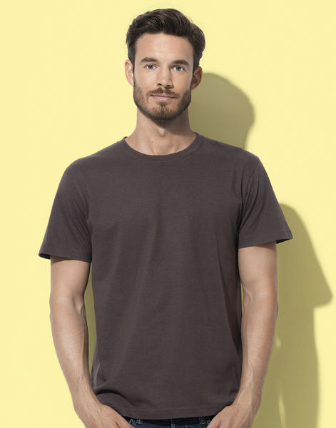 T-shirt publicitaire homme manches courtes | Classic-T Crew Neck Dark Chocolate