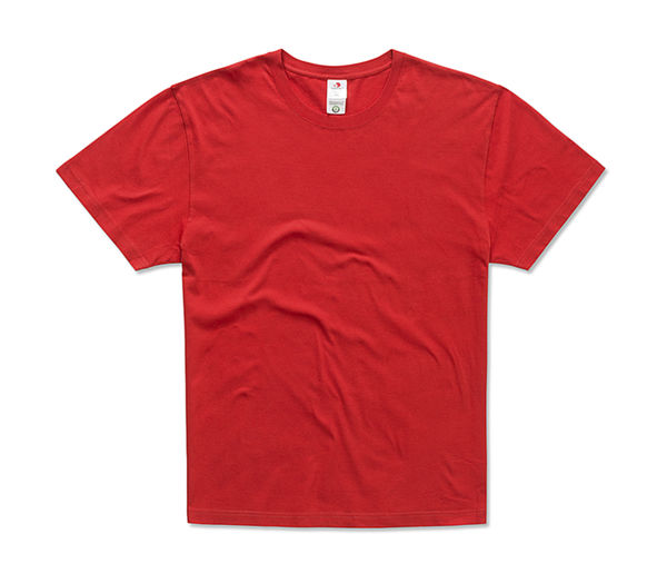 T-shirt publicitaire homme manches courtes | Classic-T Organic Crew Neck Scarlet Red