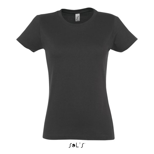 Tee-shirt personnalisé femme col rond | Imperial Women Gris foncé