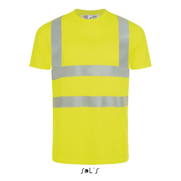 Tee-shirt publicitaire bandes haute visibilité | Mercure Pro Jaune fluo