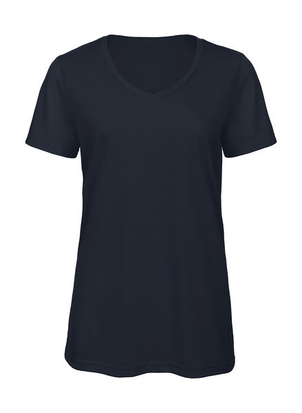 T-shirt triblend col v femme personnalisé | V Triblend women Navy