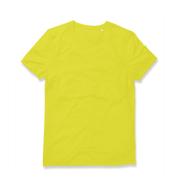 T-shirt personnalisé homme manches courtes | Active 140 Crew Neck Men Cyber Yellow