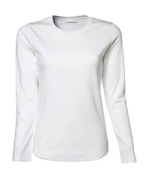 T-shirt publicitaire femme manches longues | Beder White