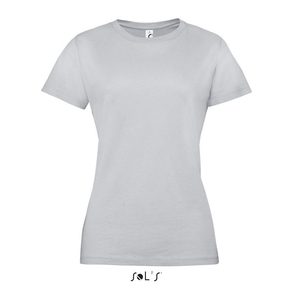 Tee-shirt personnalisé femme col rond | Regent Women Gris pur