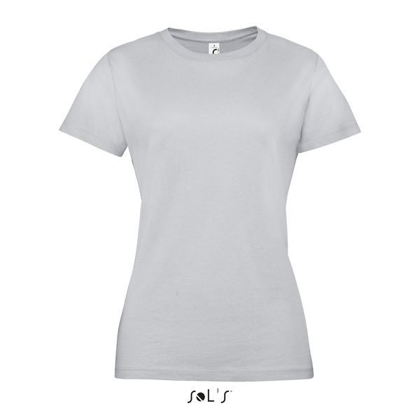 Tee-shirt personnalisé femme col rond | Regent Women Gris pur