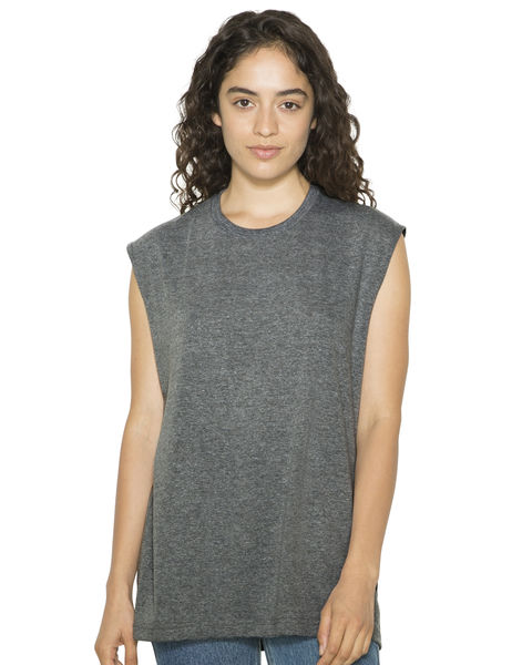 T-shirt publicitaire unisexe sans manches | Hutcherson Athletic Grey