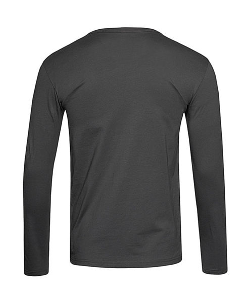 T-shirt publicitaire homme manches longues | Morgan Long Sleeve Slate Grey