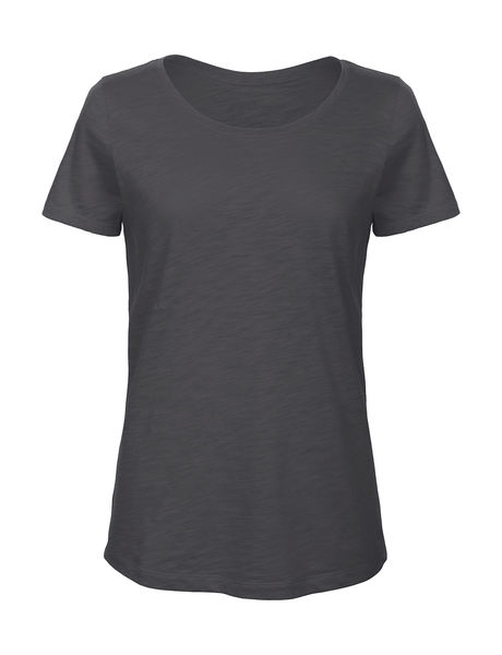 T-shirt organic slub femme publicitaire | Inspire Slub women Chic Anthracite