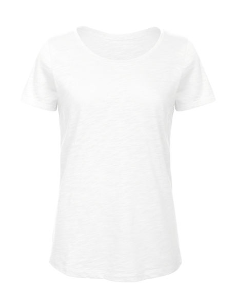 T-shirt organic slub femme publicitaire | Inspire Slub women Chic Pure White